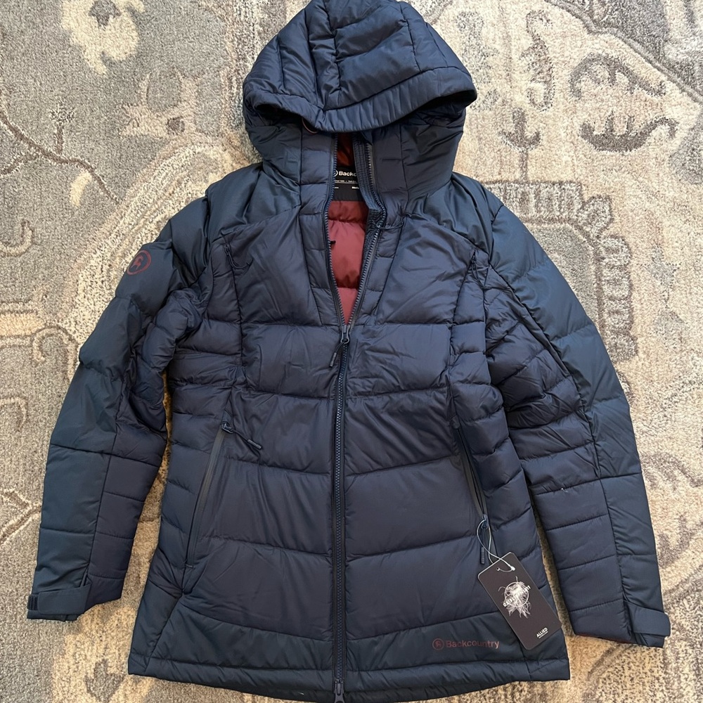 Brand New Backcountry.com Womens Navy down jacket